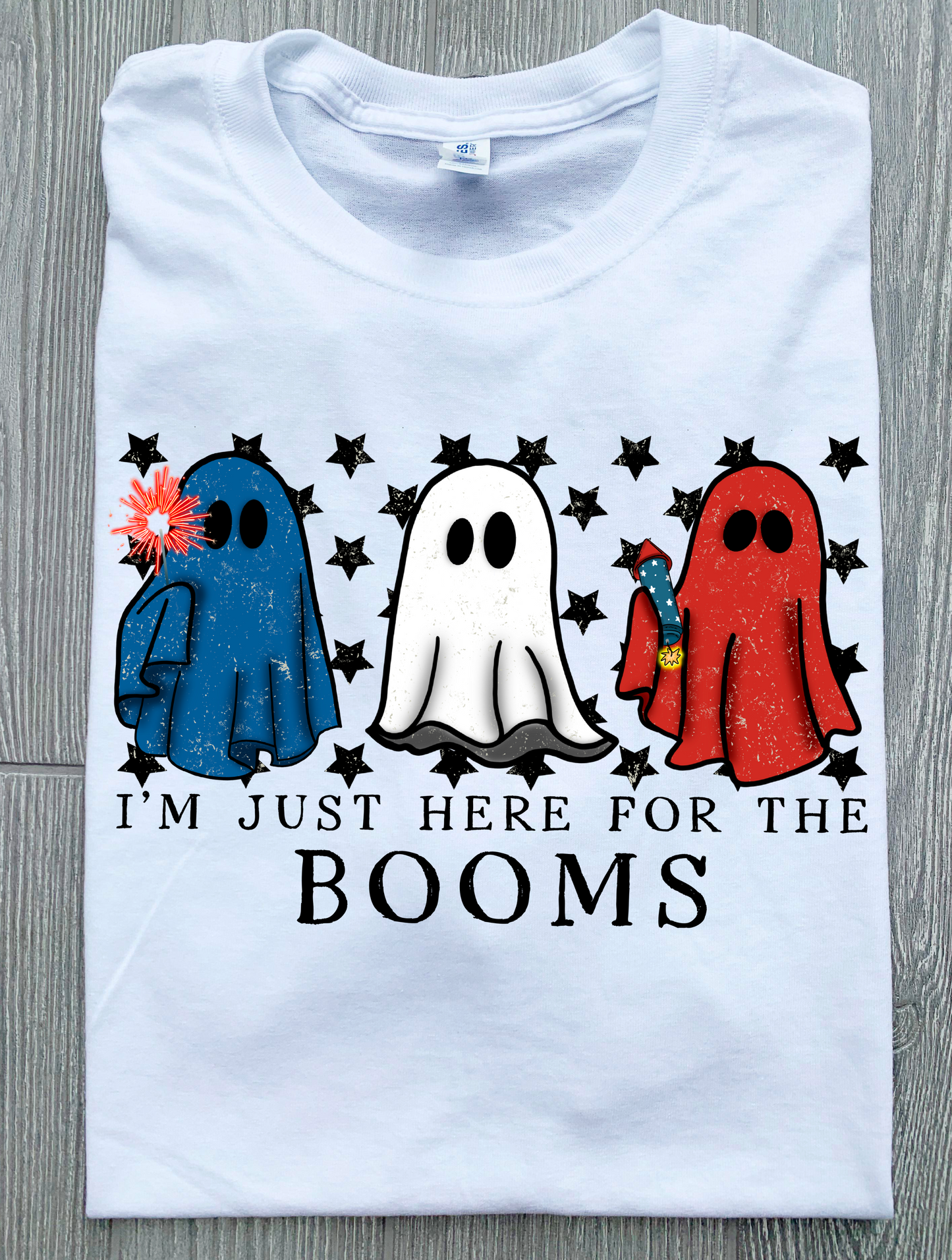 Here for the booms patriotic t-shirt