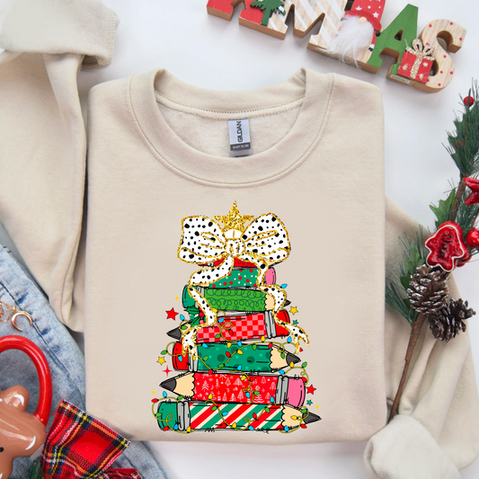Pencil Christmas Tree Longsleeve / T-Shirt