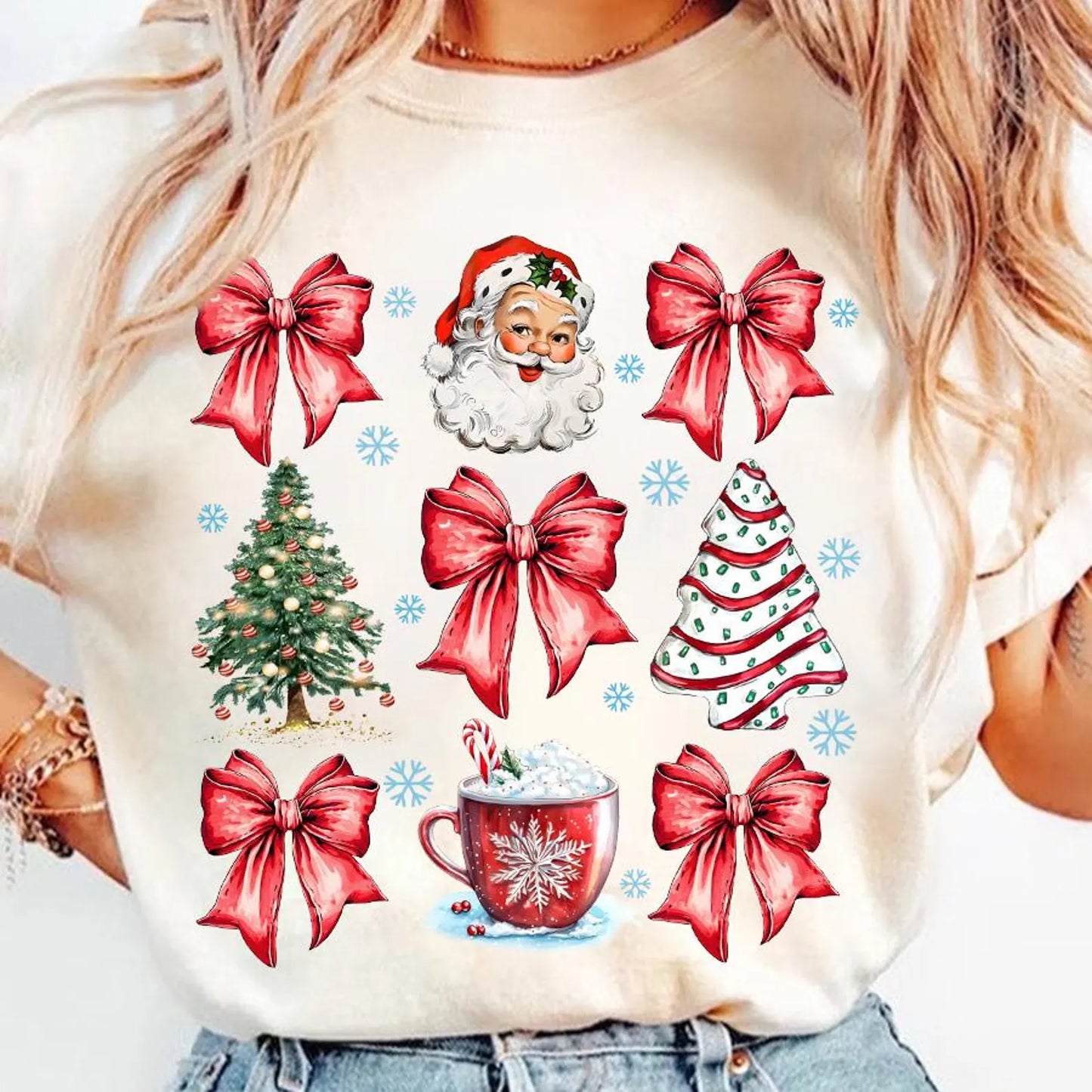 Coquette Bows Christmas Longsleeve / T-Shirt / Sweatshirt