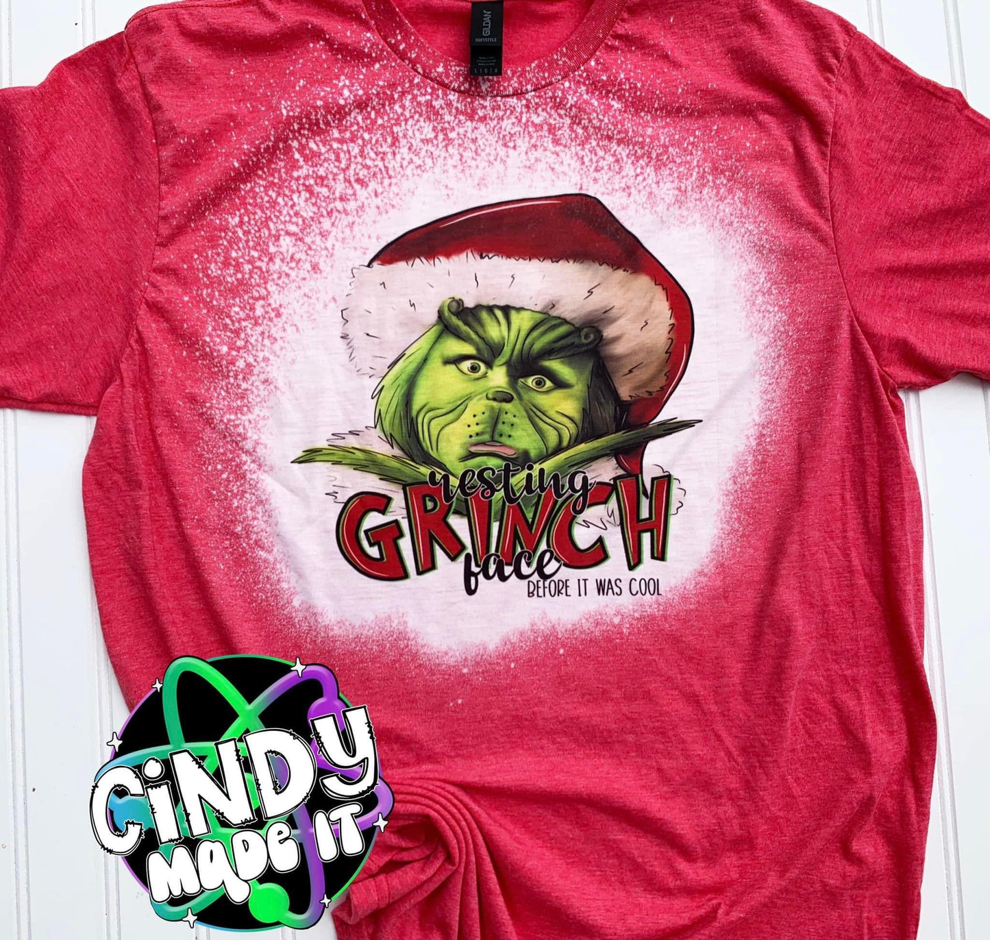 Resting G Face Christmas Custom Bleach T-Shirt