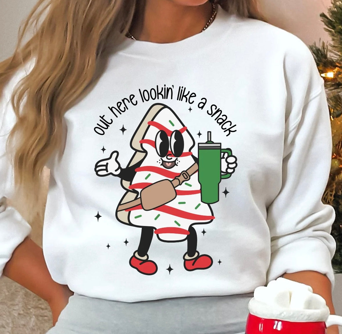 Out here looking like a snack … Christmas Crewneck Sweatshirt