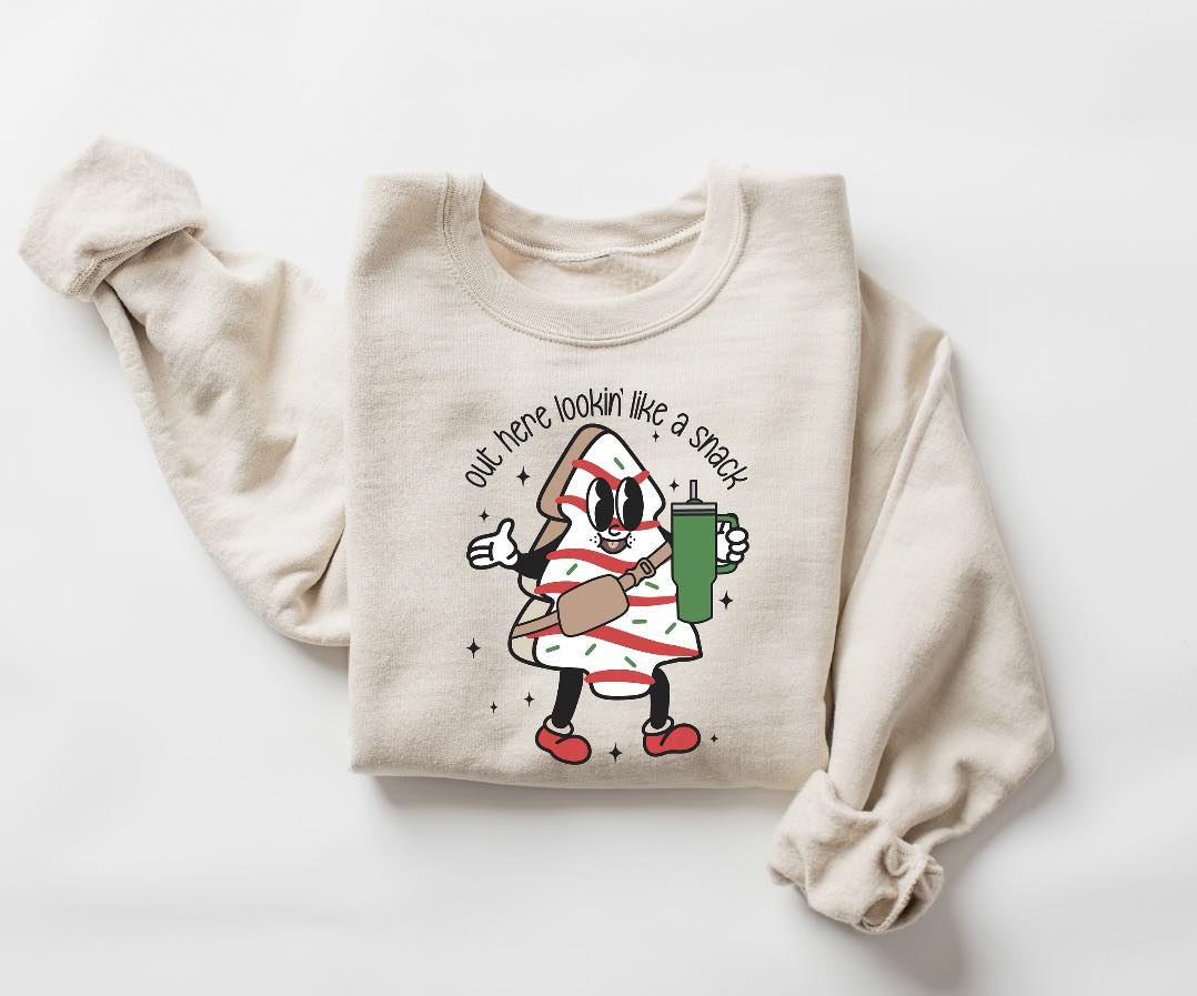 Out here looking like a snack … Christmas Crewneck Sweatshirt