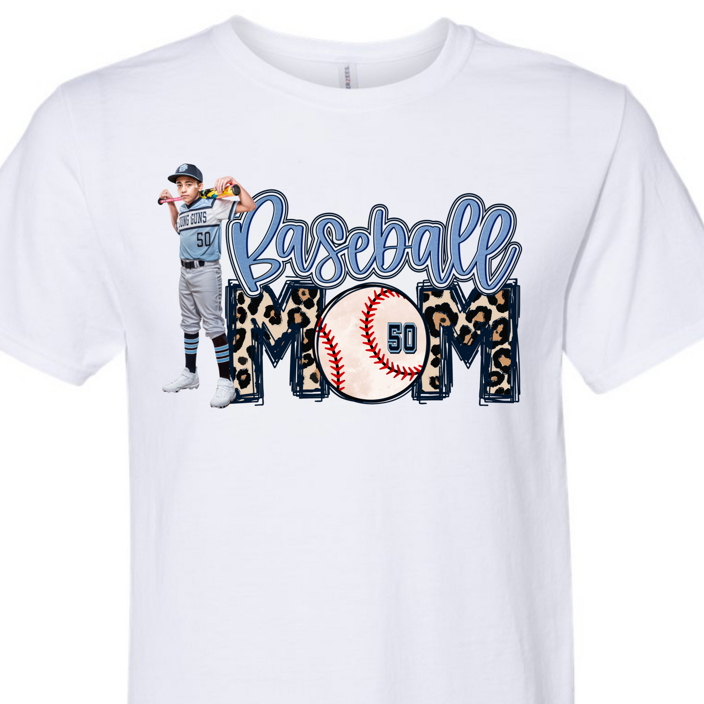 Baseball Mom Personalized Photo T-shirt