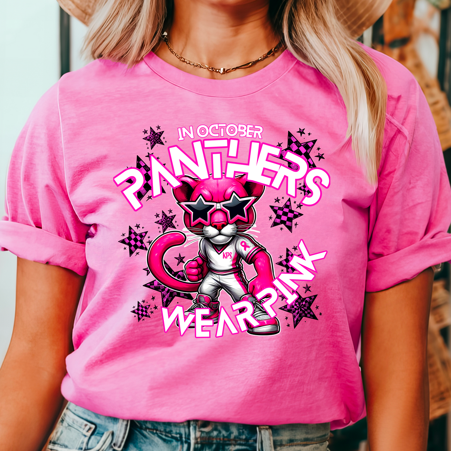 In Oct We Wear Pink KPS Panther Spirit T-Shirt