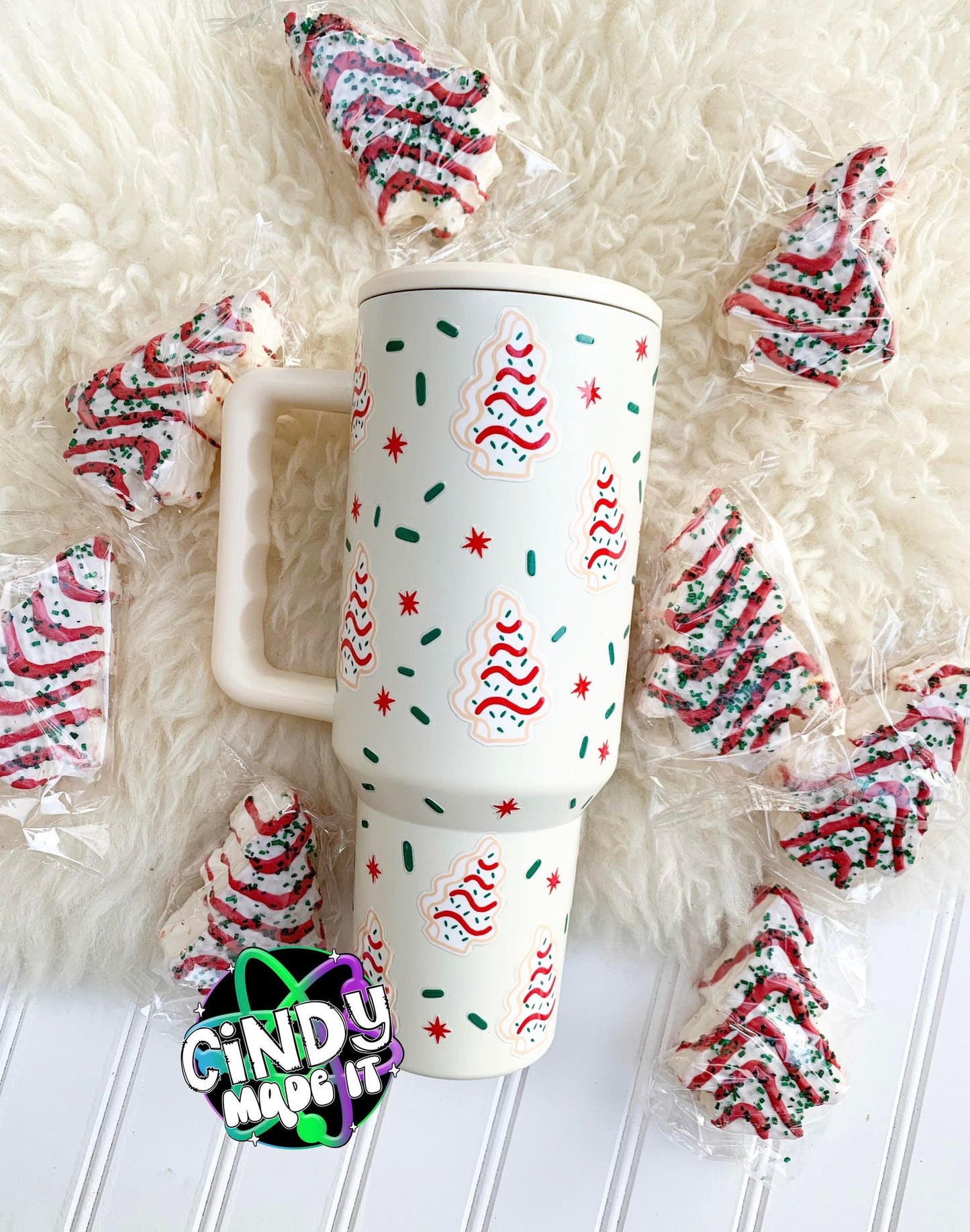 40oz Christmas Tree Cake Tumbler