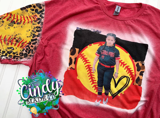 Softball Athlete Custom Photo T-Shirt