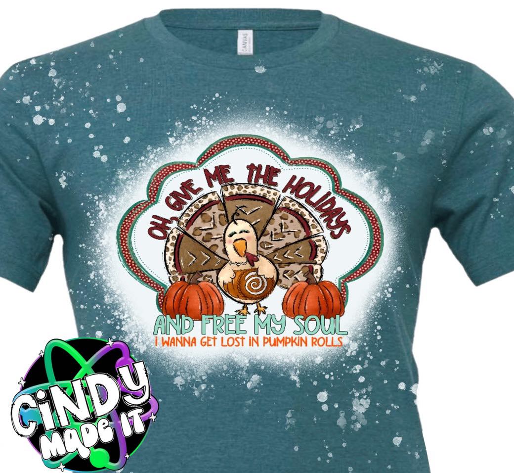 Custom Bleached Thanksgiving T-shirts
