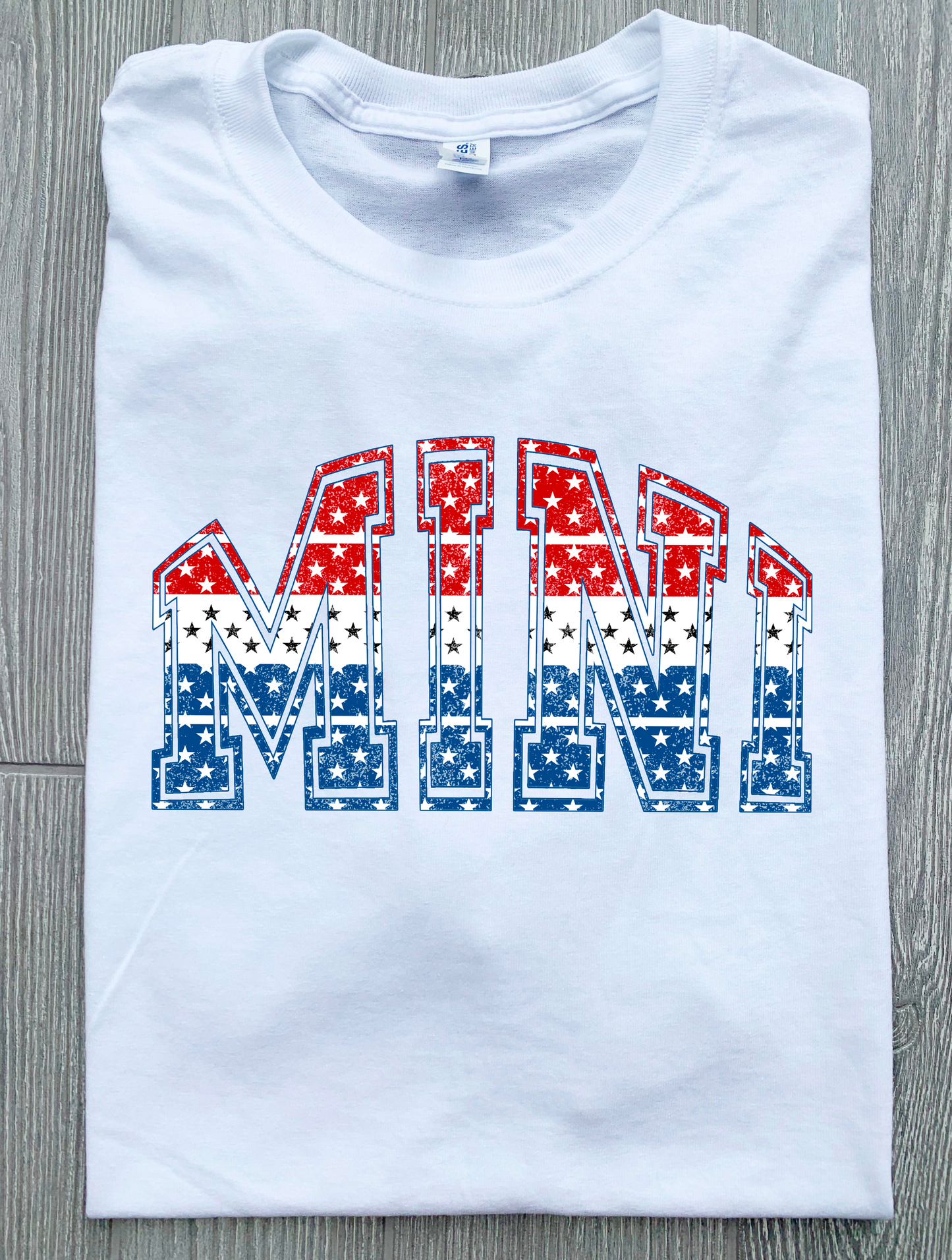 Mini or Dude patriotic t-shirt