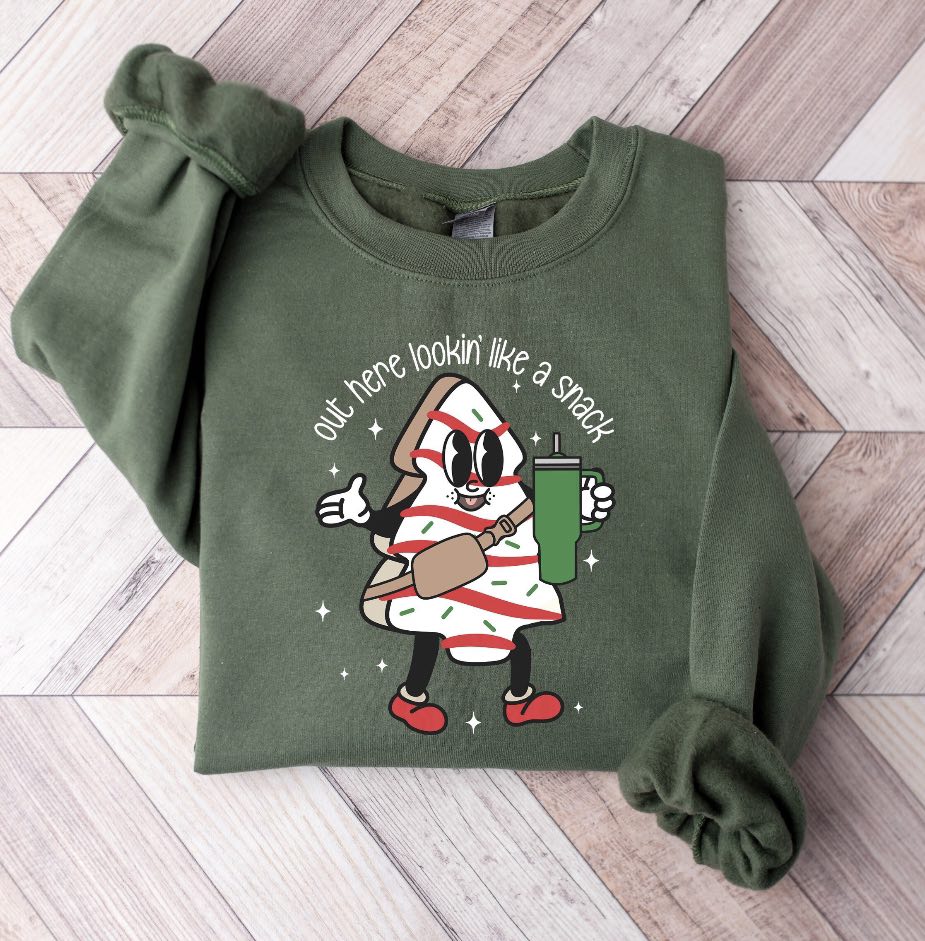 Out here looking like a snack … Christmas Crewneck Sweatshirt