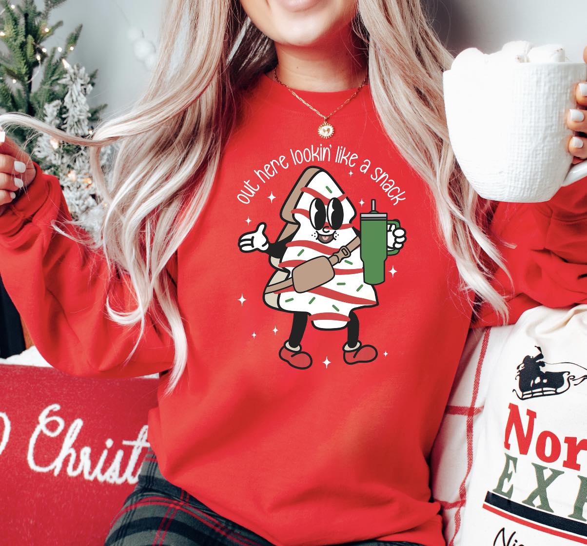Out here looking like a snack … Christmas Crewneck Sweatshirt
