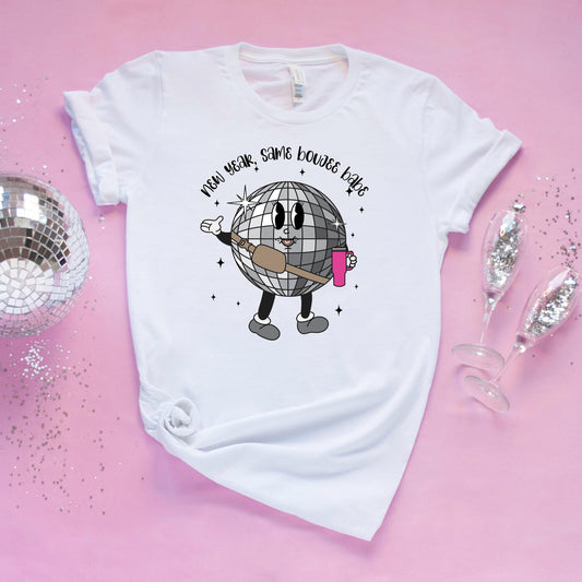 2024 New Year Disco Ball Graphic T-Shirt