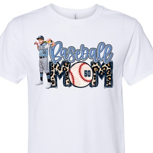 Baseball Mom Personalized Photo T-shirt