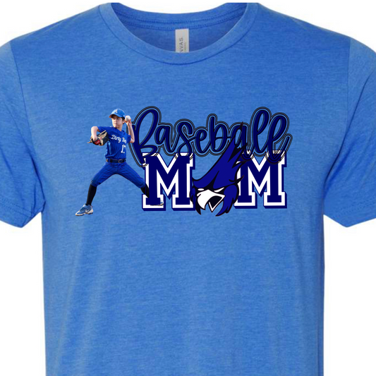 Baseball Mom Personalized Photo T-shirt