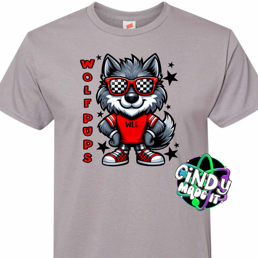 WLE Wolf Pup Mascot Spirit T-Shirt