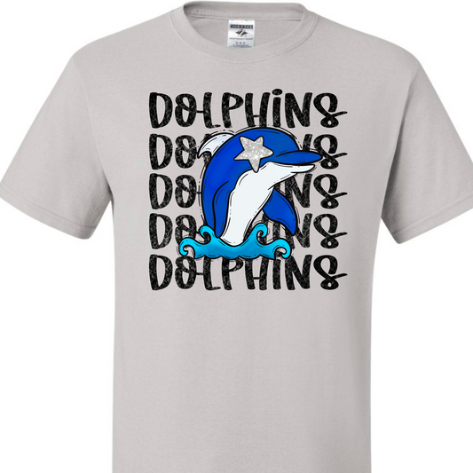 Adult & Youth Dolphins Mascot Spirit Day T-Shirt