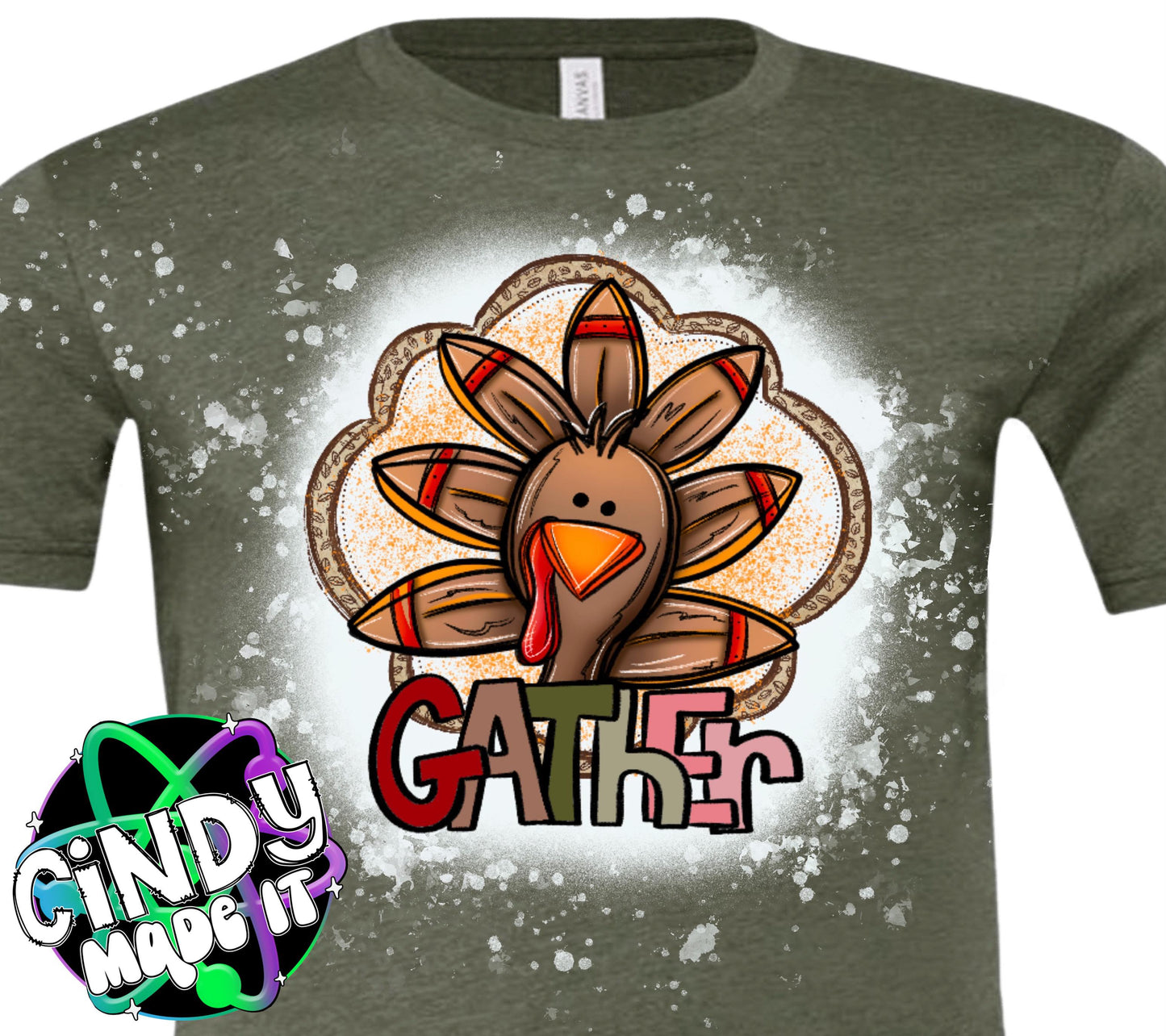 Custom Bleached Thanksgiving T-shirts