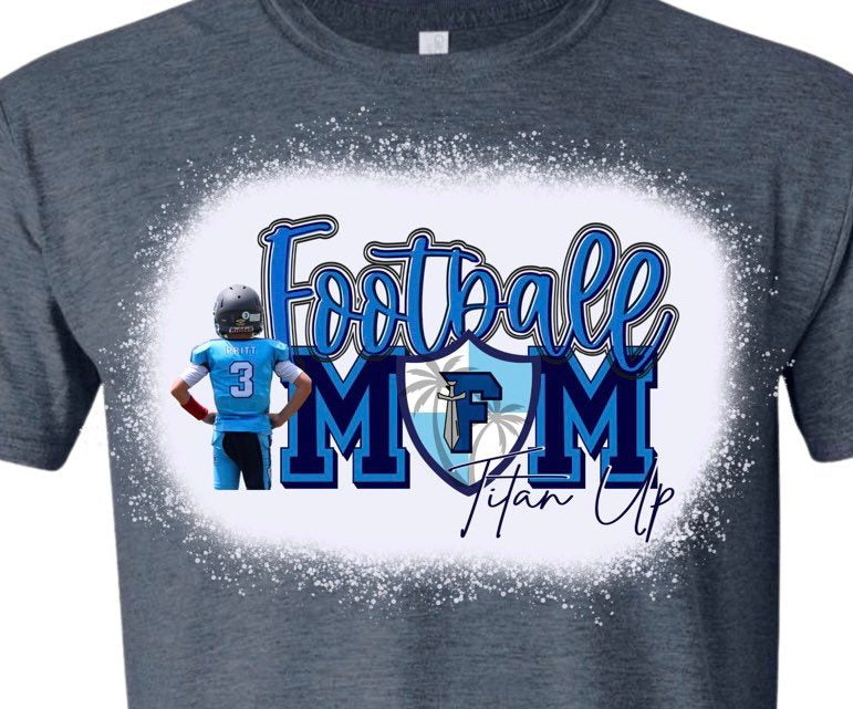 Titans Football Mom Custom Photo T-Shirt