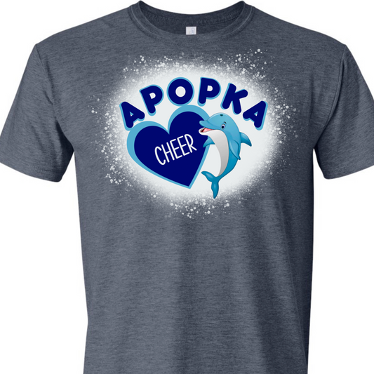 Apopka Elementary Cheer custom bleached spirit t-shirt
