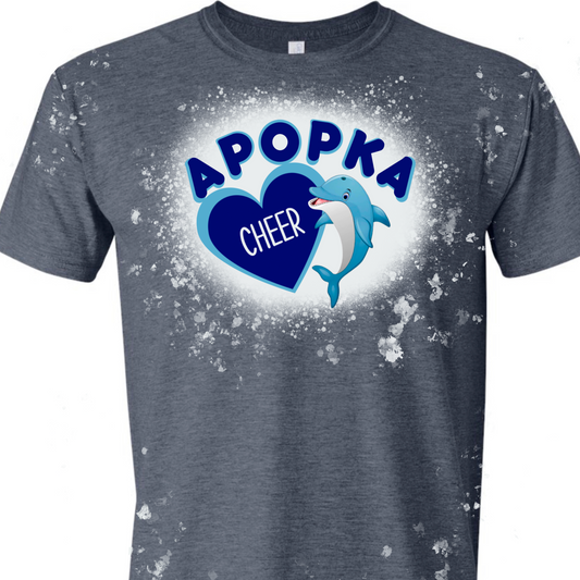 Apopka Elementary Cheer custom bleached spirit t-shirt