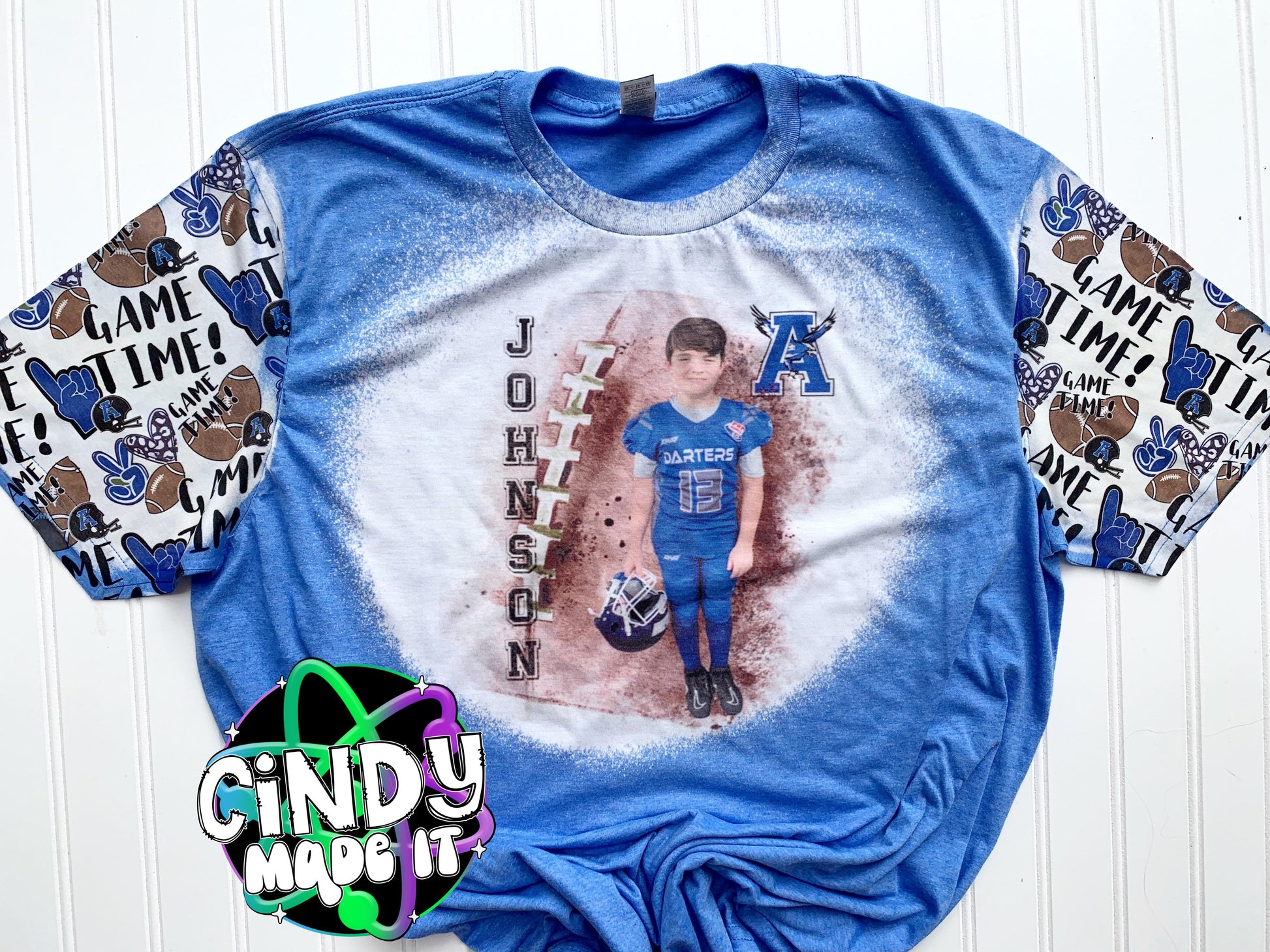 Football Athlete Custom Photo T-Shirt – cindymadeitforme